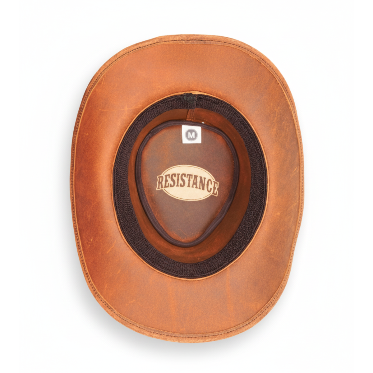 RESISTANCE Australian Leather Hat with Crocodile Band Teeth - Dundee Style | Outback Hat for Men and Women