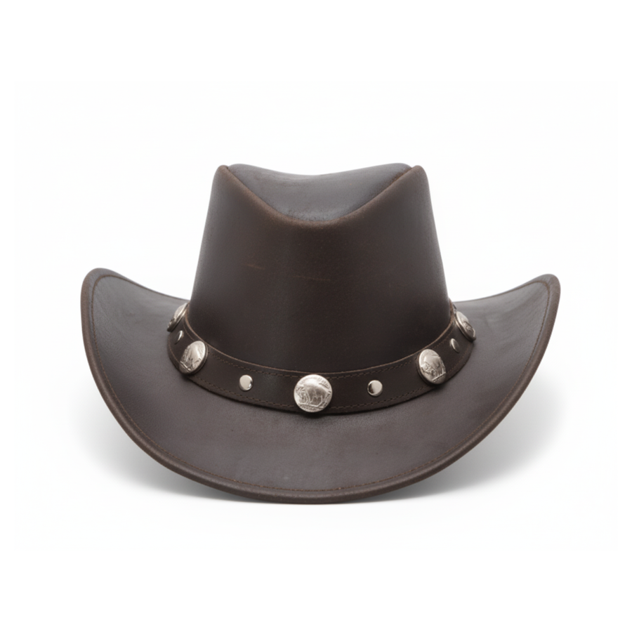 RESISTANCE Premium Australian Style Leather Cowboy Hat Shapeable Outback Hat for Men and Women