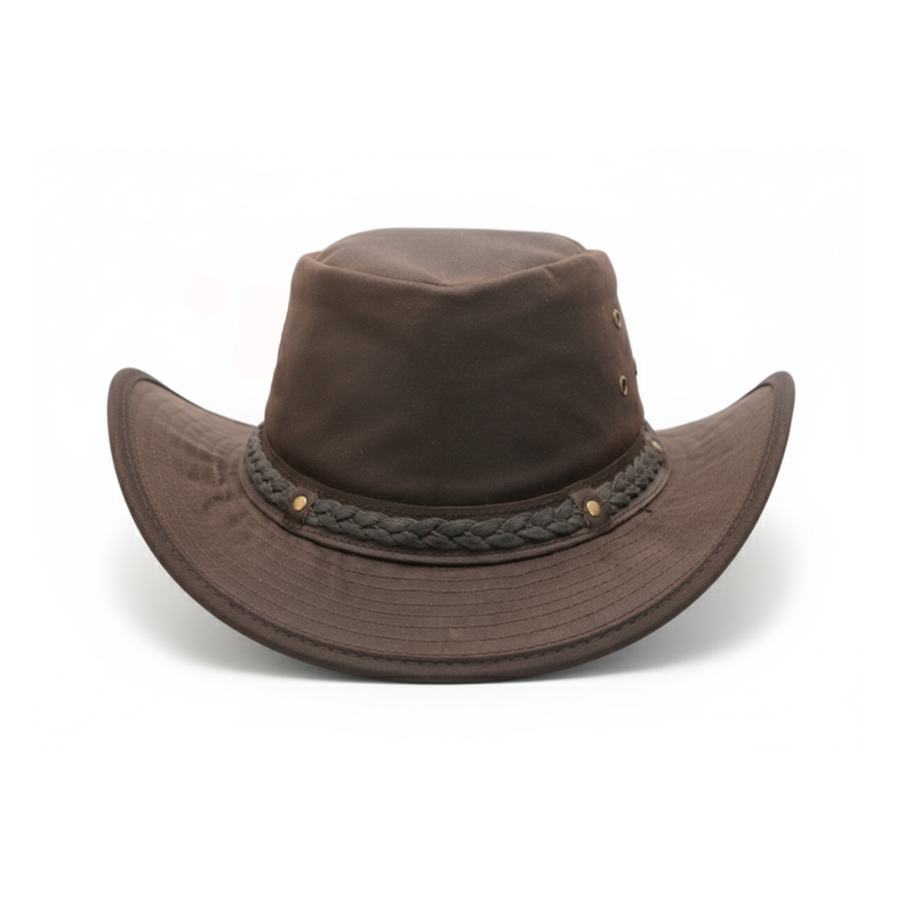 Resistance Western Oilskin Cotton Cowboy & Cowgirl Hat – Waterproof Outdoor Wide Brim Western Hat for Men & Women
