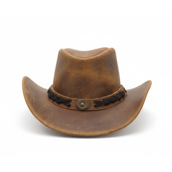 RESISTANCE Premium Australian Style Leather Cowboy Hat | Shapeable Outback Hat for Men and Women