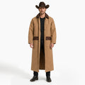 RESISTANCE Western Long Old Cowboy Canvas Jacket - Range wear Canvas Duster Coat