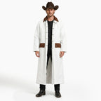 RESISTANCE Western Long Old Cowboy Canvas Jacket - Range wear Canvas Duster Coat