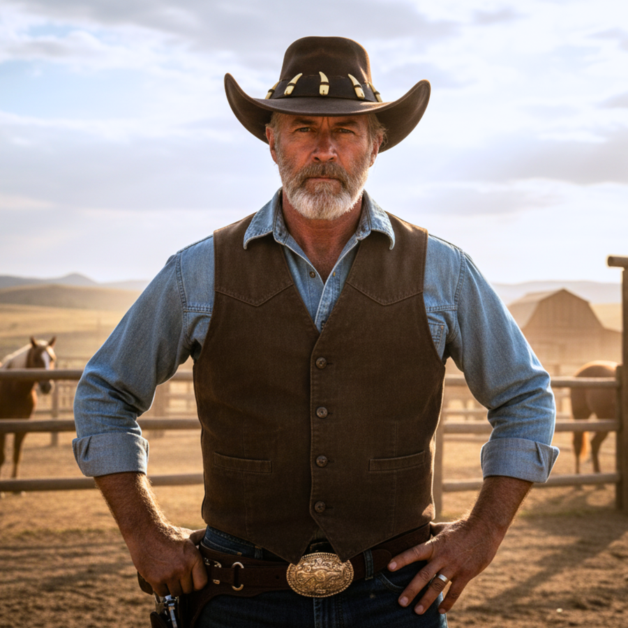 RESISTANCE Australian Leather Hat with Crocodile Band Teeth - Dundee Style | Outback Hat for Men and Women