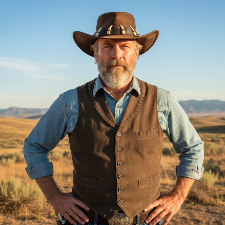 RESISTANCE Australian Leather Hat with Crocodile Band Teeth - Dundee Style | Outback Hat for Men and Women