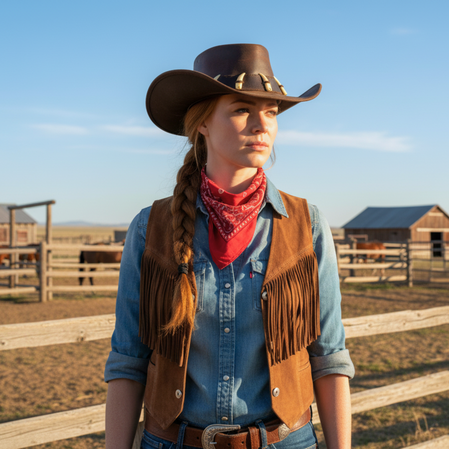 RESISTANCE Australian Leather Hat with Crocodile Band Teeth - Dundee Style | Outback Hat for Men and Women