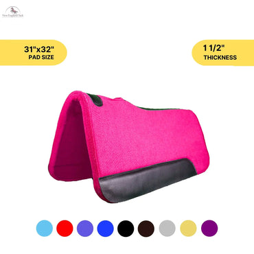 Resistance 31 x 32 Felt Performance Saddle Pad with Wear Leathers 1.5" Thickness NewEngland Tack