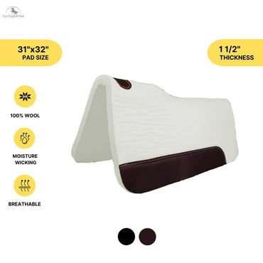 Resistance Woolen Western Saddle Pads 1 1/2" Thickness NewEngland Tack