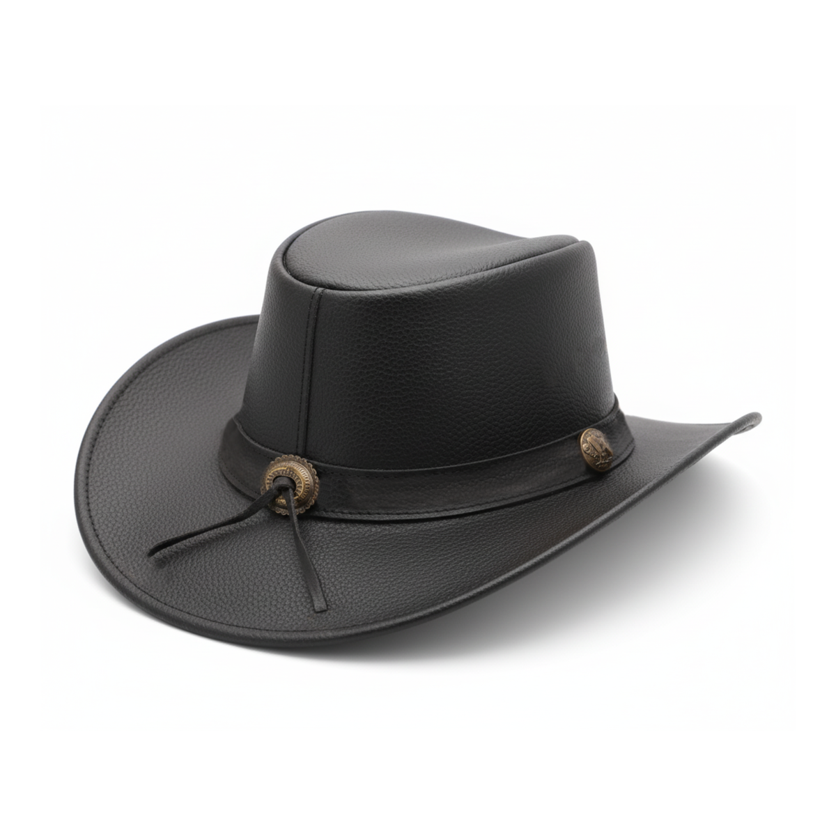 RESISTANCE Premium Australian Style Leather Cowboy Hat Shapeable Outback Hat for Men and Women