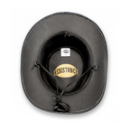 RESISTANCE Premium Australian Style Leather Cowboy Hat Shapeable Outback Hat for Men and Women