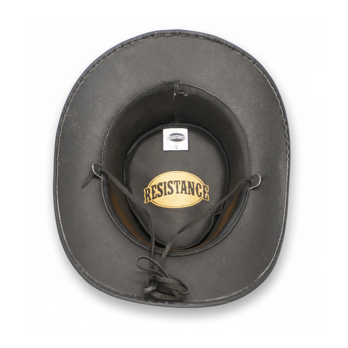 Classic Western Cowboy Hat – Real Cowhide Leather, Unisex, Wide Brim