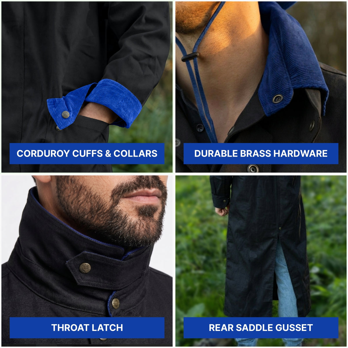 RESISTANCE Western Long Old Cowboy Canvas Jacket - Range wear Canvas Duster Coat