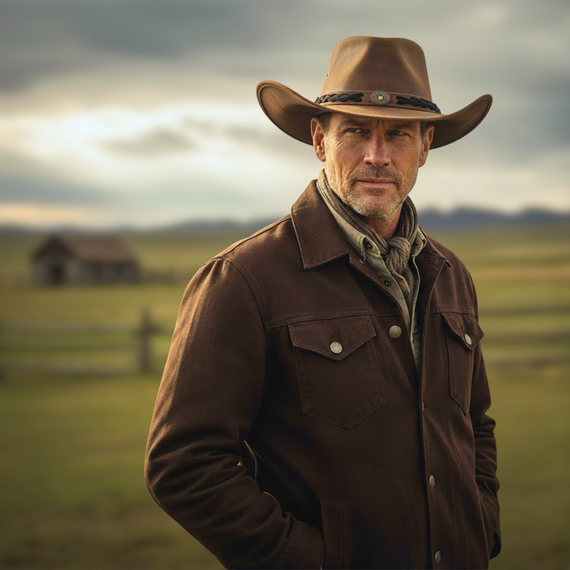 RESISTANCE Premium Australian Style Leather Cowboy Hat | Shapeable Outback Hat for Men and Women