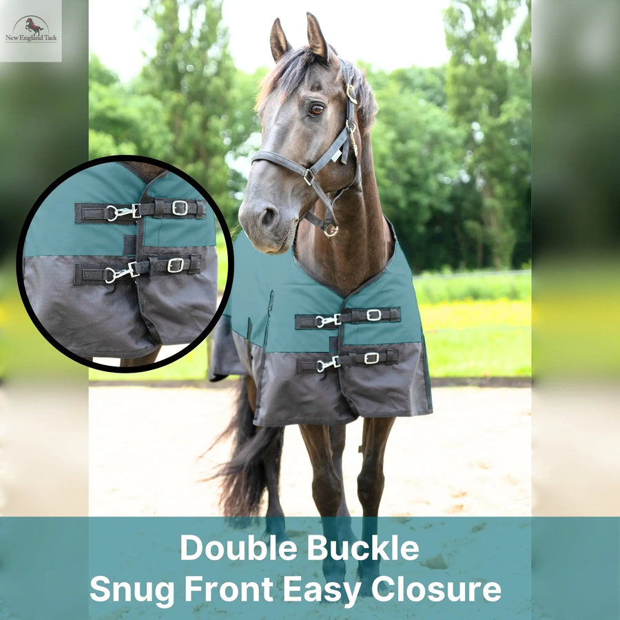 600 Denier Lightweight Waterproof & Breathable Horse Rain Sheet NewEngland Tack color: bottle green 4