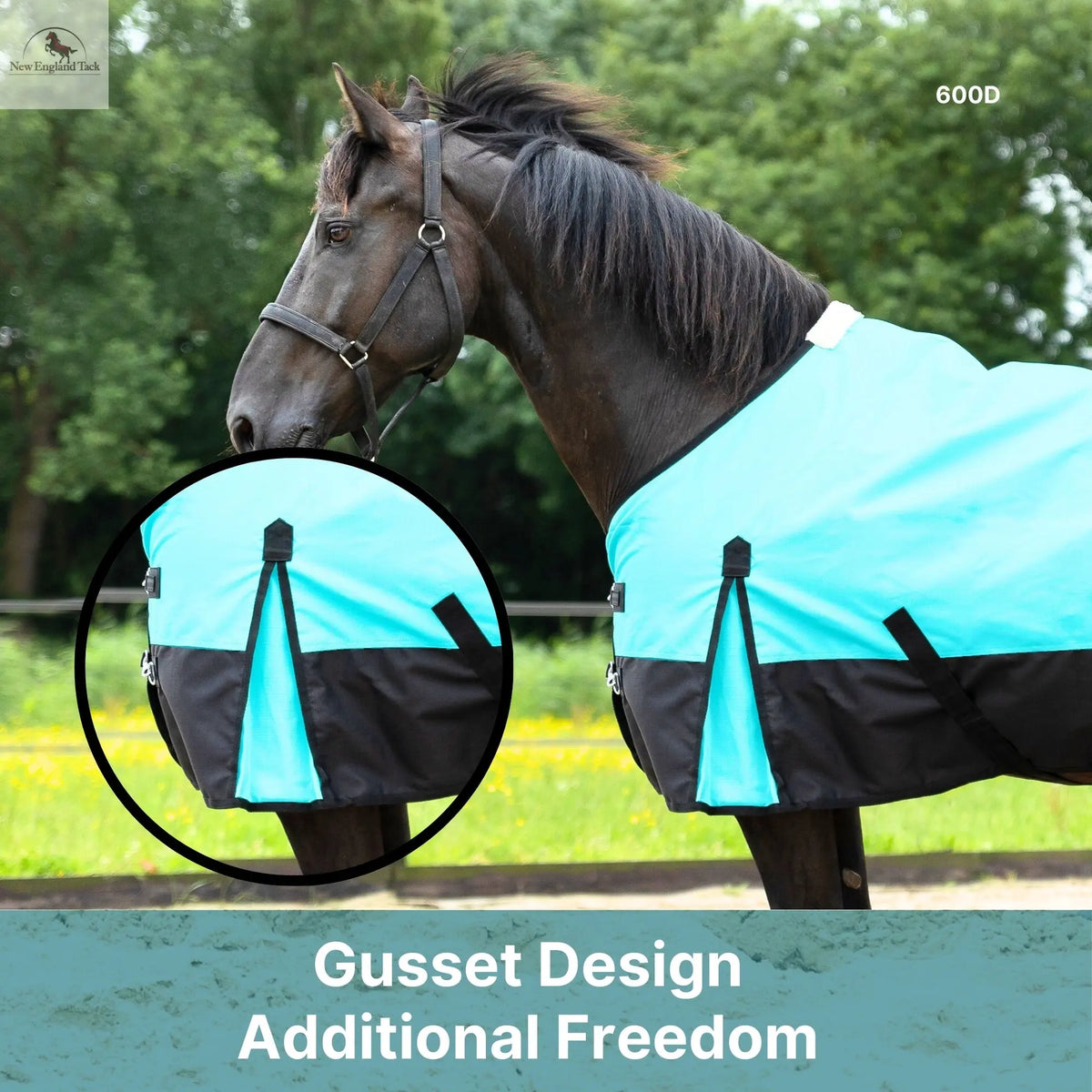 600 Denier Lightweight Waterproof & Breathable Horse Rain Sheet NewEngland Tack