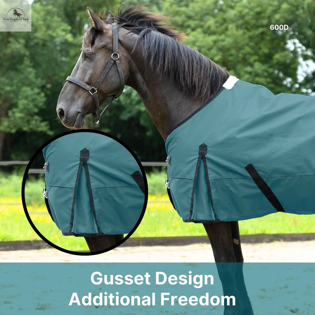 600 Denier Lightweight Waterproof & Breathable Horse Rain Sheet NewEngland Tack