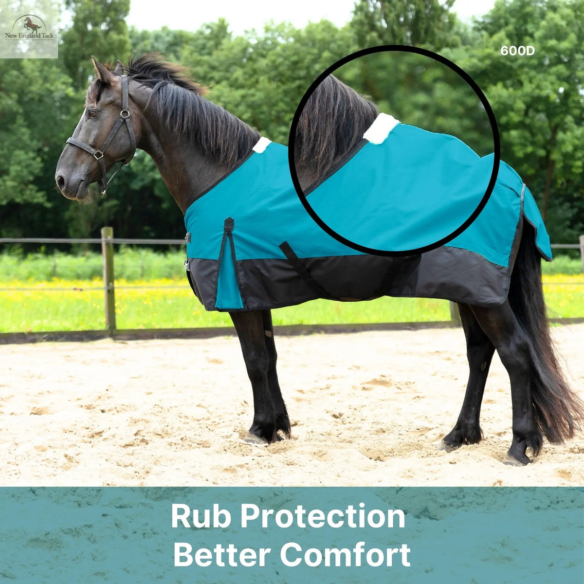 600 Denier Lightweight Waterproof & Breathable Horse Rain Sheet NewEngland Tack