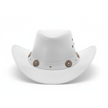 Classic Western Cowboy Hat – Real Cowhide Leather, Unisex, Wide Brim