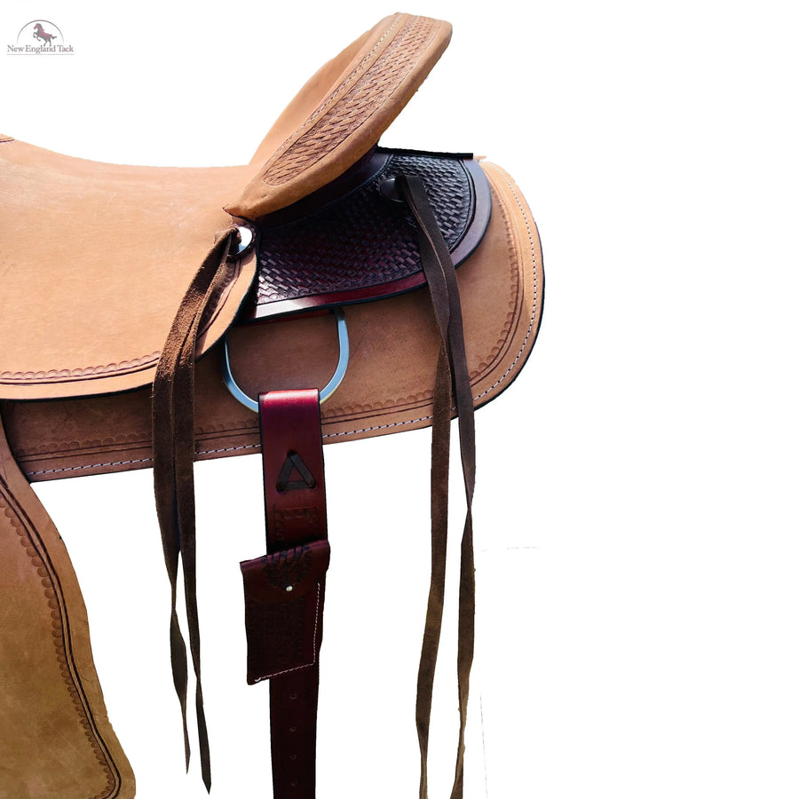 Adult ranch horse double skirt saddle hard seat NewEngland Tack