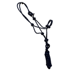 Reflective Nylon Rope Halter with 9Ft Lead | Adjustable Safety Night Glow Horse Halter