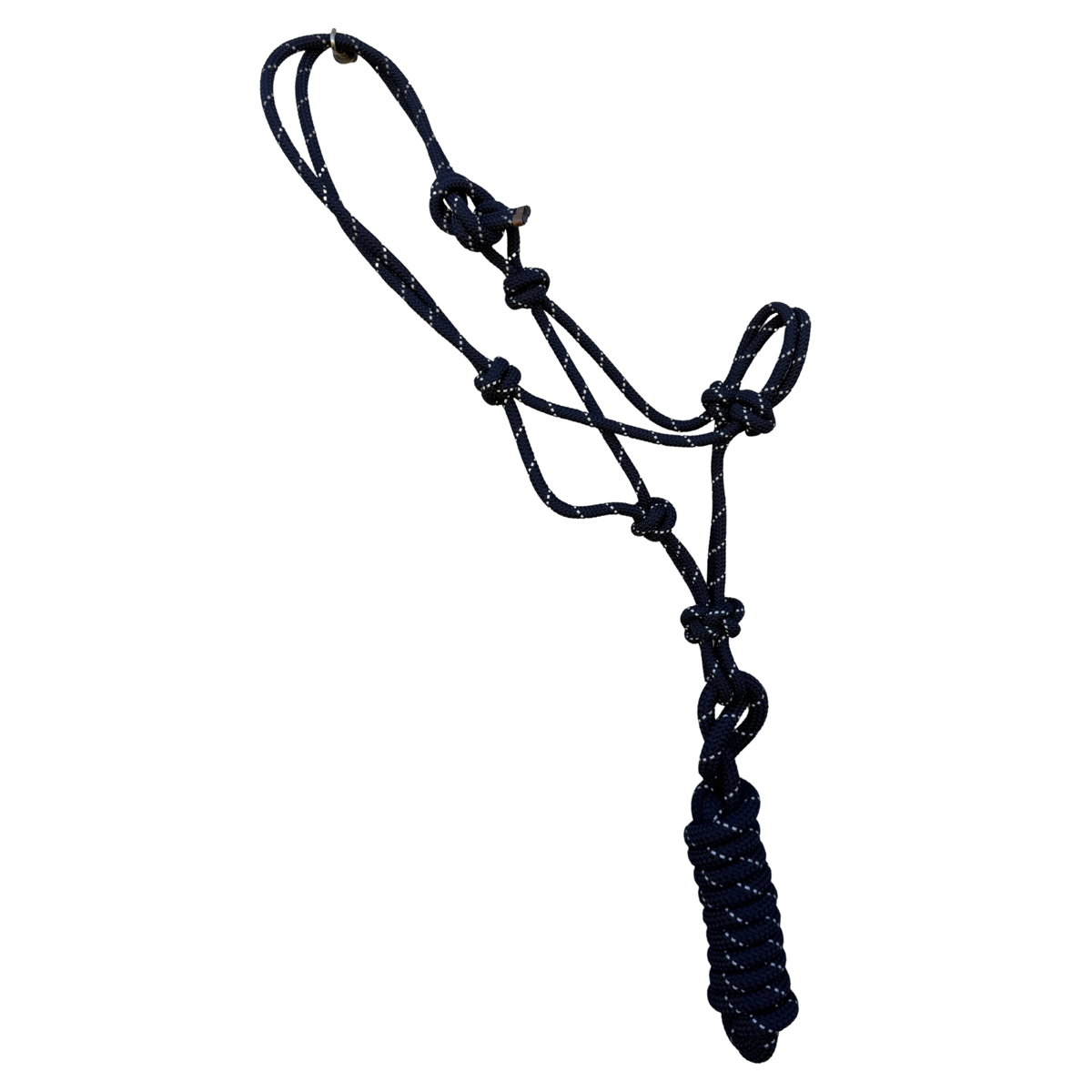Reflective Nylon Rope Halter with 9Ft Lead | Adjustable Safety Night Glow Horse Halter