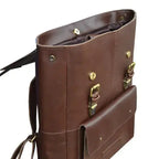 Casual Leather Backpack For Men & Women, Handcrafted Top Grain Leather Backpack, Unisex Lightweight Daily Backpack,Brown Backpack For Laptop - NewEngland Tack