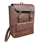 Casual Leather Backpack For Men & Women, Handcrafted Top Grain Leather Backpack, Unisex Lightweight Daily Backpack,Brown Backpack For Laptop - NewEngland Tack