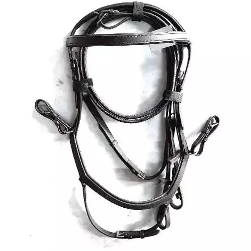 Competition English Bridle - Premium Quality Leather - Stainless steel hardware - NewEngland Tack