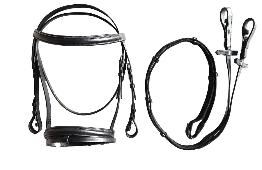 Dressage Bridle - Premium Quality Leather with Stainless steel Hardware - NewEngland Tack