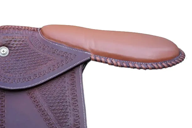 Fancy Cherry / Tan Leather Racing Exercise Saddle NewEnglandTack