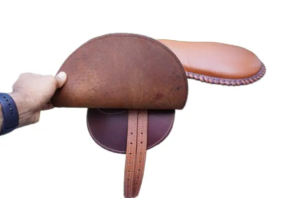 Fancy Cherry / Tan Leather Racing Exercise Saddle NewEnglandTack