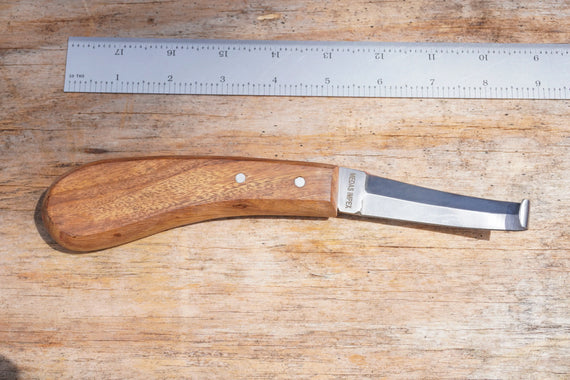 Farriers Tool Professional Equestrian- Hoof Knife - Premium Quality Wooden Handle NewEnglandTack