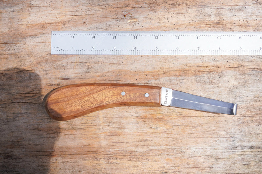 Farriers Tool Professional Equestrian- Hoof Knife - Premium Quality Wooden Handle NewEnglandTack