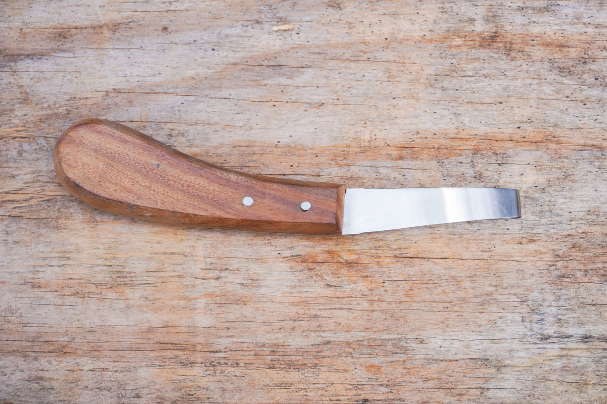 Farriers Tool Professional Equestrian- Hoof Knife - Premium Quality Wooden Handle NewEnglandTack