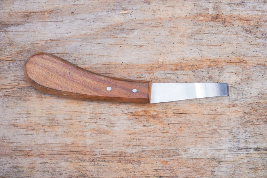 Farriers Tool Professional Equestrian- Hoof Knife - Premium Quality Wooden Handle NewEnglandTack