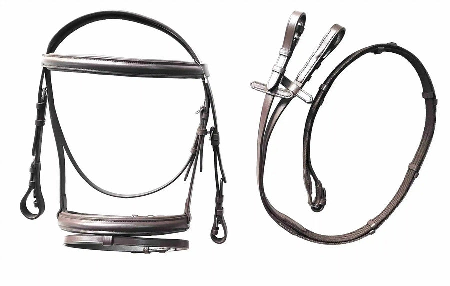 Flash English Bridle - Premium Quality Leather  with Stainless Steel Hardware - NewEngland Tack