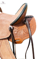 Genuine New Western Leather Youth Child Horse Pony Ranch Saddle Floral Tooled NewEnglandTack