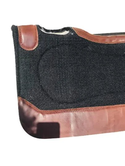 Handcrafted 31” x 32” Synthetic Felt Performance Saddle Pad with Wear Leathers for Horse Saddle, Handmade Long Lasting with Fleece Bottom Saddle Pad | Available in 1" Thickness Newenglandtack