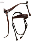 Headstall and Breast Collar Set with Reins and Middle Cinch - Argentinian Leather NewEngland Tack