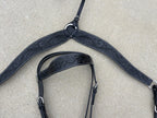 Headstall and Breast Collar Set Black- Argentinian Leather NewEngland Tack