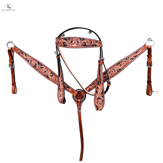 Headstall and Breast Collar Set - Leather NewEngland Tack