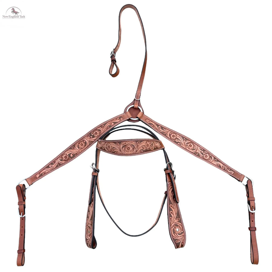 Headstall and Breast Collar Set - Leather NewEngland Tack