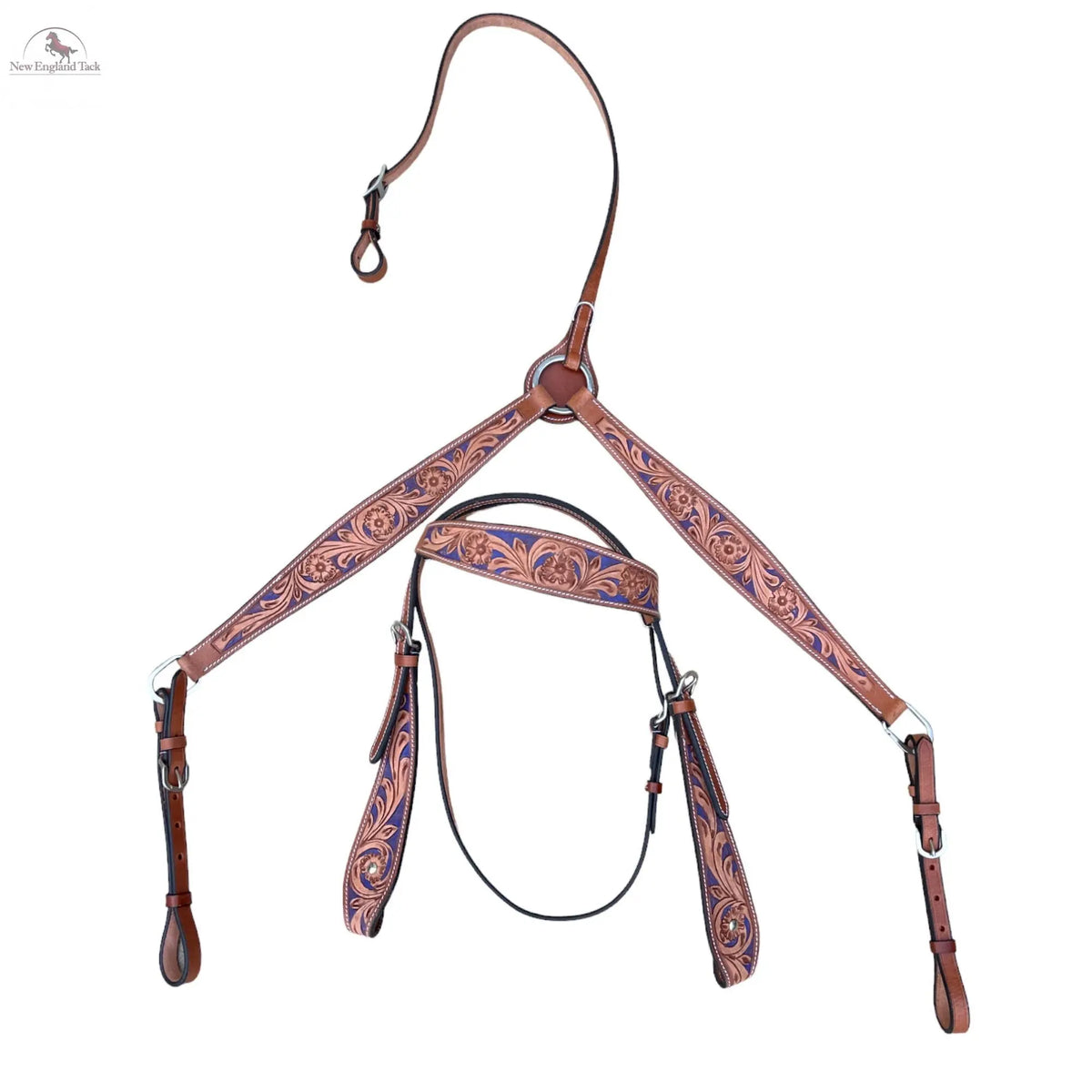 Headstall and Breast Collar Set - Leather NewEngland Tack