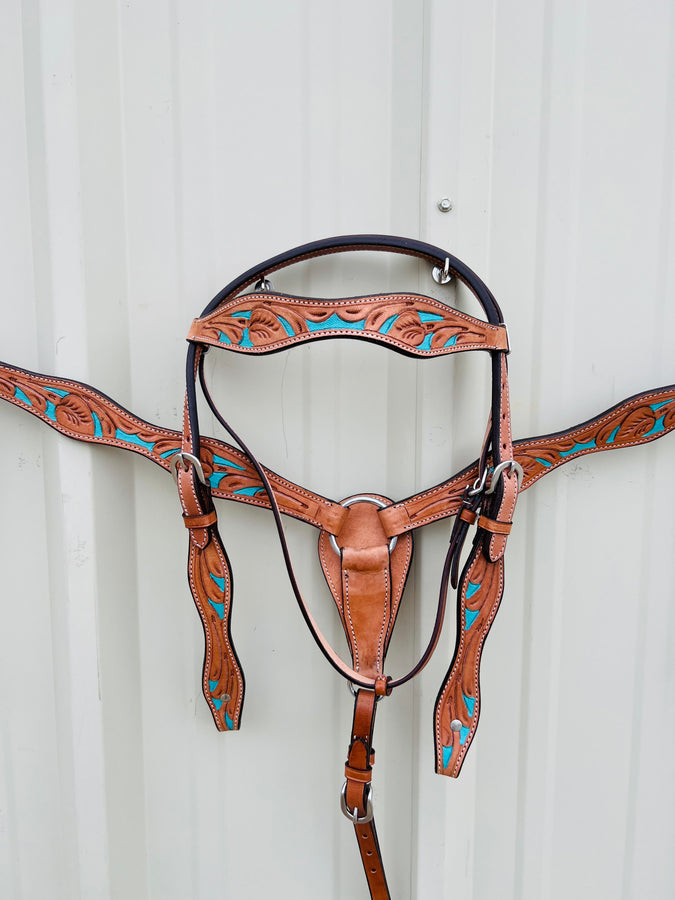 Headstall and Breast Collar Set - Leather NewEngland Tack