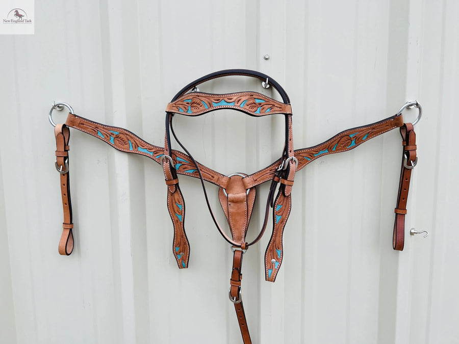 Headstall and Breast Collar Set - Leather NewEngland Tack