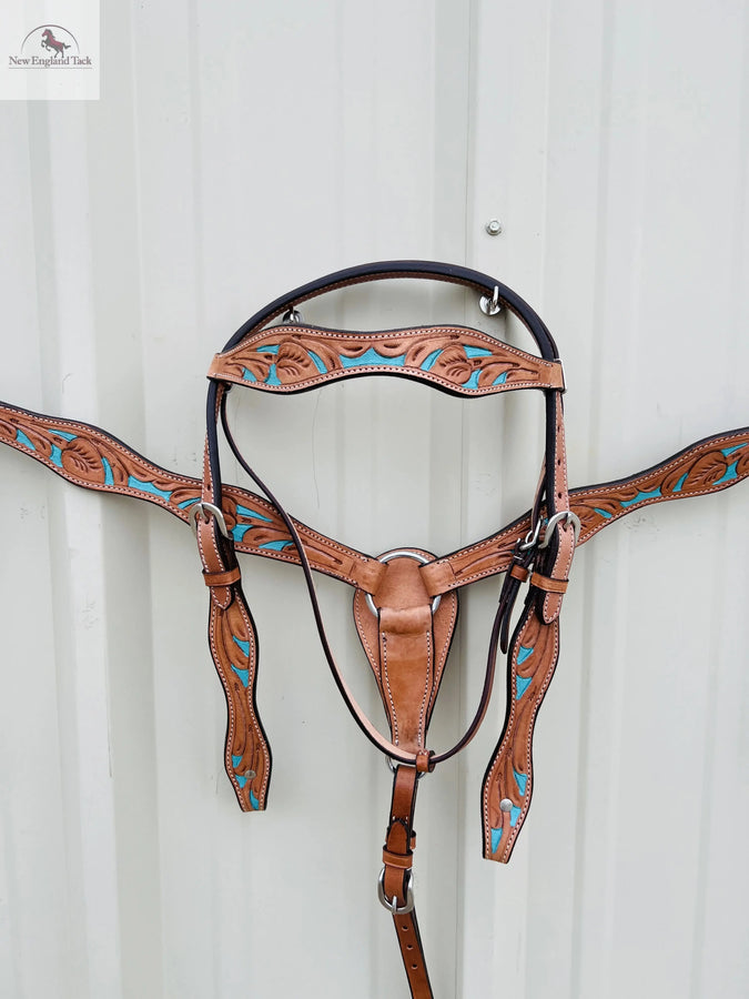 Headstall and Breast Collar Set - Leather NewEngland Tack