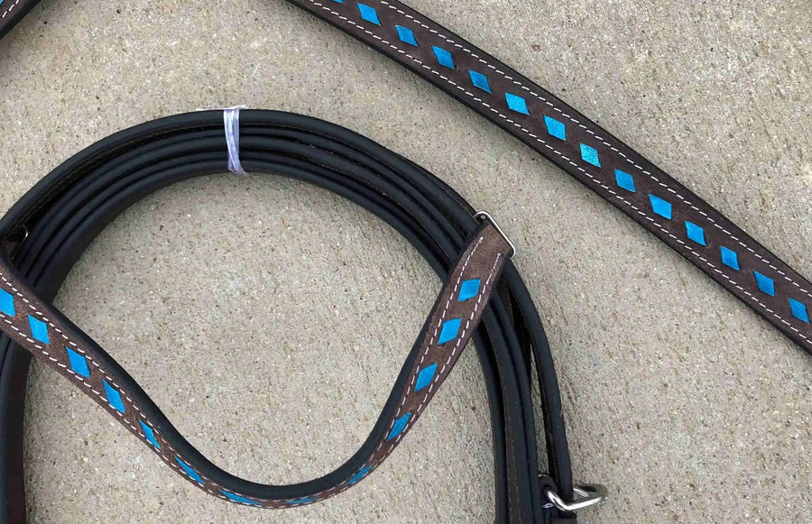 Headstall and Breast Collar Set with Reins and Girth -  Two Colors - Leather - NewEngland Tack