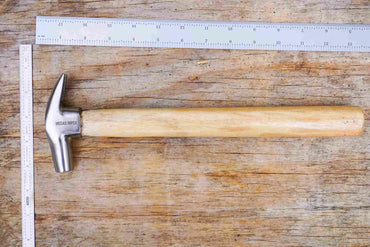 13" Horse Hoof Nail Hammer Farrier Tool For Horse Shoe- Silver Color With Wooden Handle - NewEngland Tack