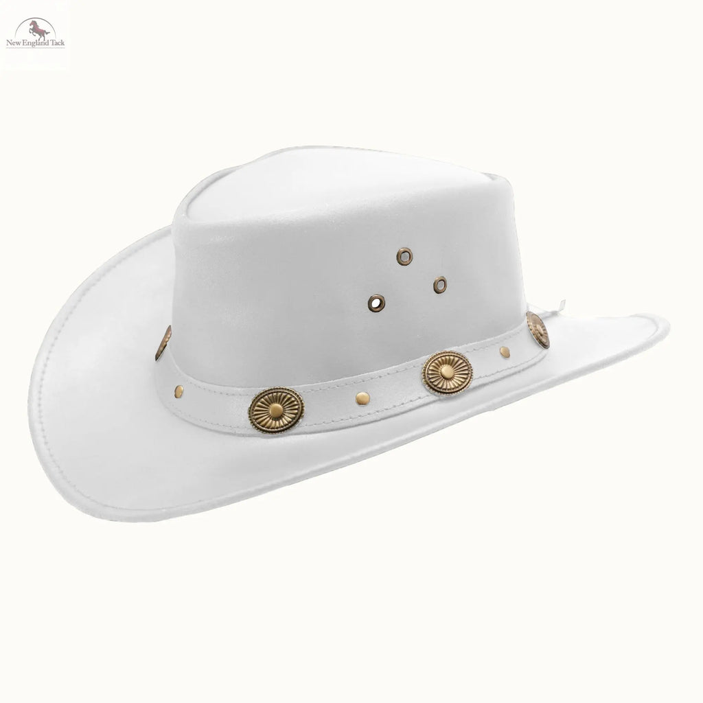 Leather Cowboy hat Genuine leather Hat Wide Brim western Hat Men Aussie style NewEngland Tack