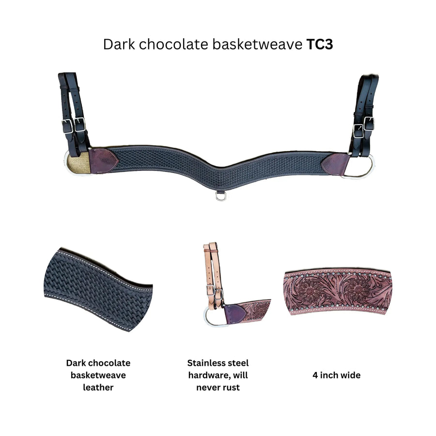 Leather Tooled Tripping Collars | 28inch - 36inch NewEngland Tack