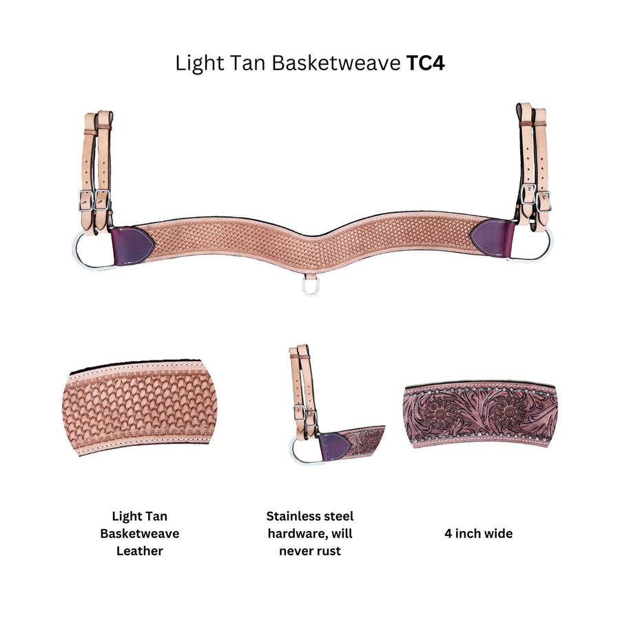Leather Tooled Tripping Collars | 28inch - 36inch NewEngland Tack